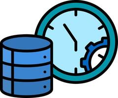 Database Management Line Filled Icon vector