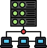 Local Area Network Line Filled Icon vector