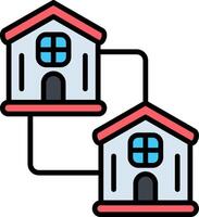 Shift Line Filled Icon vector