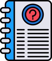 Query Line Filled Icon vector