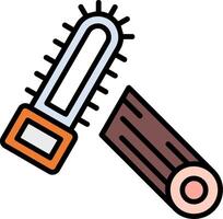 Timber Line Filled Icon vector