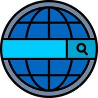 Browser Line Filled Icon vector