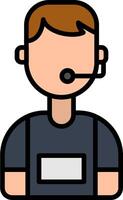 Commentator Line Filled Icon vector