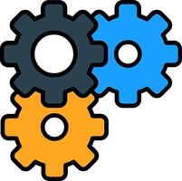 Integration Line Filled Icon vector