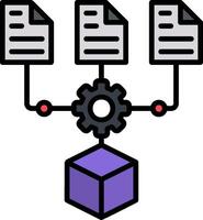Predictive Modeling Line Filled Icon vector