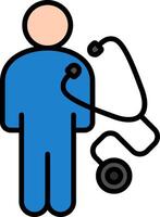 Regular Checkup Line Filled Icon vector