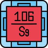 Seaborgium Line Filled Icon vector