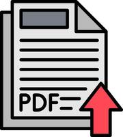Upload Line Filled Icon vector