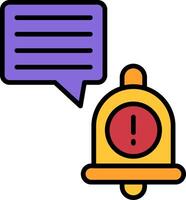 Announcement Line Filled Icon vector