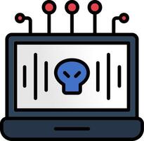 Hacker Line Filled Icon vector