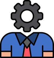 Project Manager Line Filled Icon vector