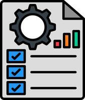 Project Management Line Filled Icon vector
