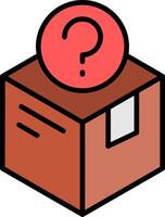 Unboxing Line Filled Icon vector