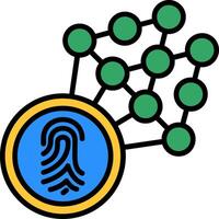 Algorithm Line Filled Icon vector