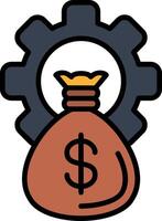 Asset Management Line Filled Icon vector