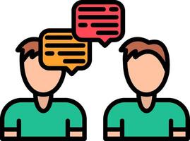Conversation Line Filled Icon vector
