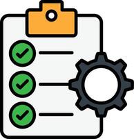 Clipboard Line Filled Icon vector