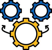 Development Line Filled Icon vector