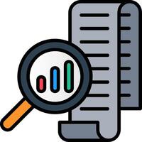 Analytics Line Filled Icon vector