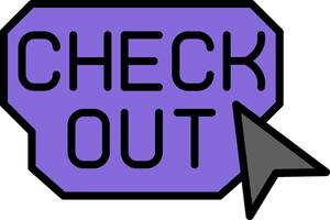 Check Out Line Filled Icon vector