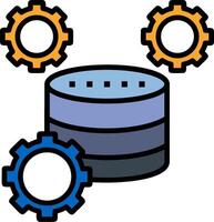 Database Management Line Filled Icon vector