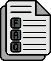 Faq Line Filled Icon vector
