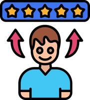 Feedback Line Filled Icon vector