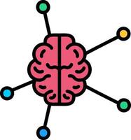 Mind Map Line Filled Icon vector