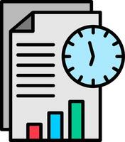 Project Management Line Filled Icon vector