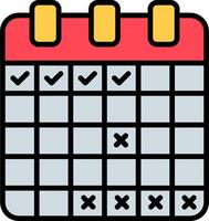 Schedule Line Filled Icon vector