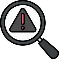 Risk Line Filled Icon vector
