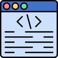 Syntax Analysis Line Filled Icon vector