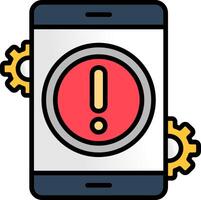 Application Settings Line Filled Icon vector