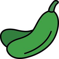 Cucumber Line Filled Icon vector
