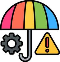 Mitigation Line Filled Icon vector