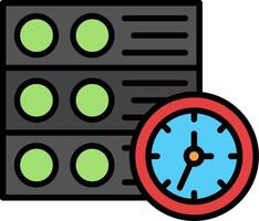 Server Traffic Line Filled Icon vector