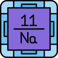Sodium Line Filled Icon vector