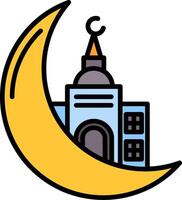 Islam Line Filled Icon vector