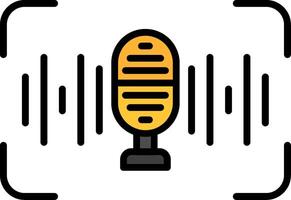 Voice Recognition Line Filled Icon vector