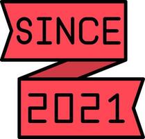 2021 Line Filled Icon vector