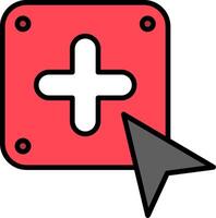 Add Line Filled Icon vector
