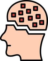 Artificial Intelligence Line Filled Icon vector