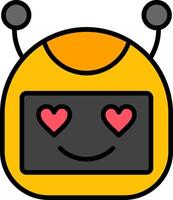 Bot Line Filled Icon vector
