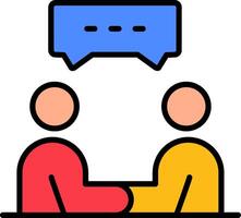 Meeting Line Filled Icon vector