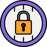 Lock Line Filled Icon vector