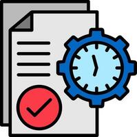 Planning Line Filled Icon vector