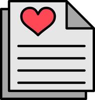 Sticky Note Line Filled Icon vector