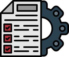 Task Planning Line Filled Icon vector