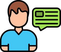 User Line Filled Icon vector