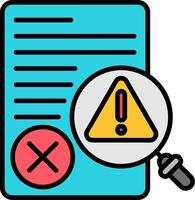 Assessment Line Filled Icon vector